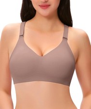 Seamless Bras for Women No Underwire Wireless Push up Bras - Large