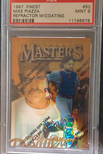 Topps 1997 Finest Masters Mike Piazza #50 Refractor w/Coating PSA 9 Dodgers