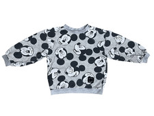 Disney Mickey Mouse Kids Sweatshirt Gray Graphic Crewneck Size 5