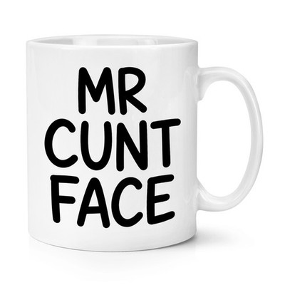 Gift Base Coffee Mug Mr C*nt Face 10oz Tasse C*ntship Weiß Keramik