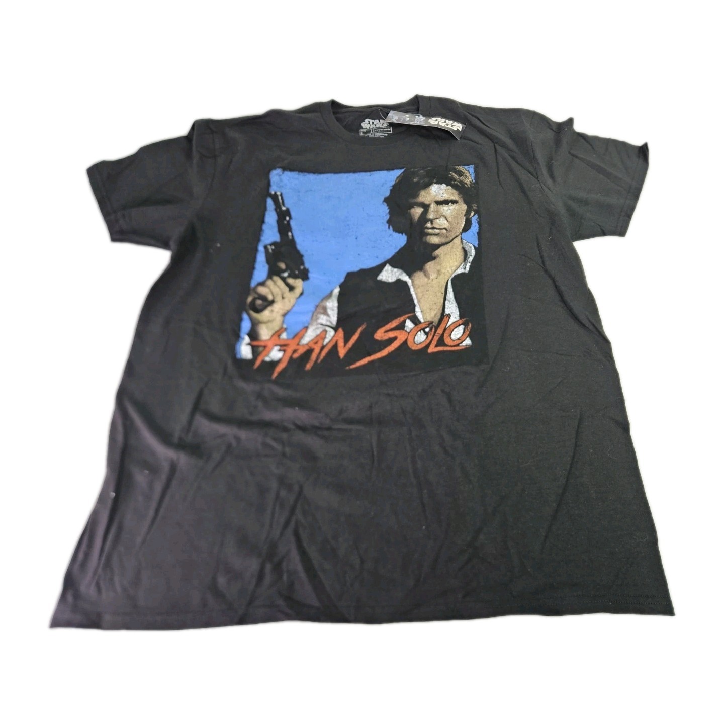 Camiseta Star Wars Han Solo Hombre L Negra Nueva Gráfica Estilo Retro