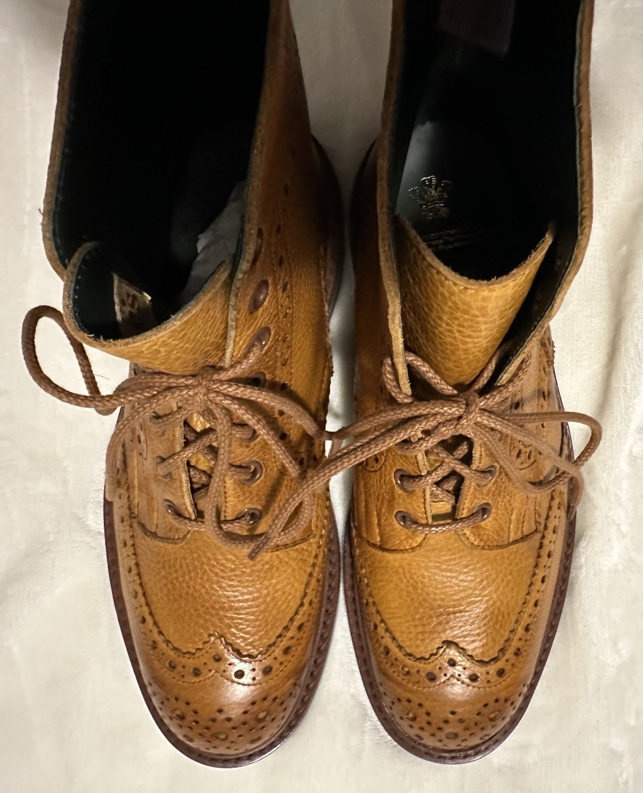 Trickers Stow Acorn Muflone Burnished Brogue Bocts UK 7.5 US 8.5