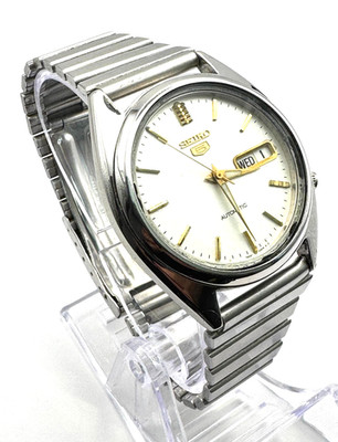 Vintage Seiko 5 Automatic Herrenuhr 7S26A Day/Date Glasboden - zur Reparatur