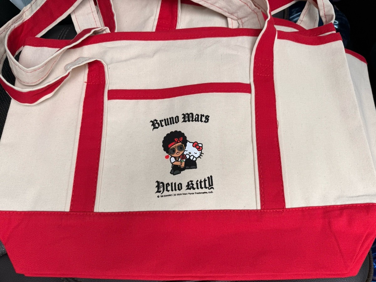 Hello Kitty x Bruno Mars Collab Tote Bag Romantic Tour Sanrio 