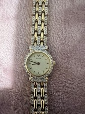 Bulova women's crystal Swiss quartz watch