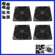 4 Pcs 120mm Black Square Plastic Cooling Fan Filter Cover