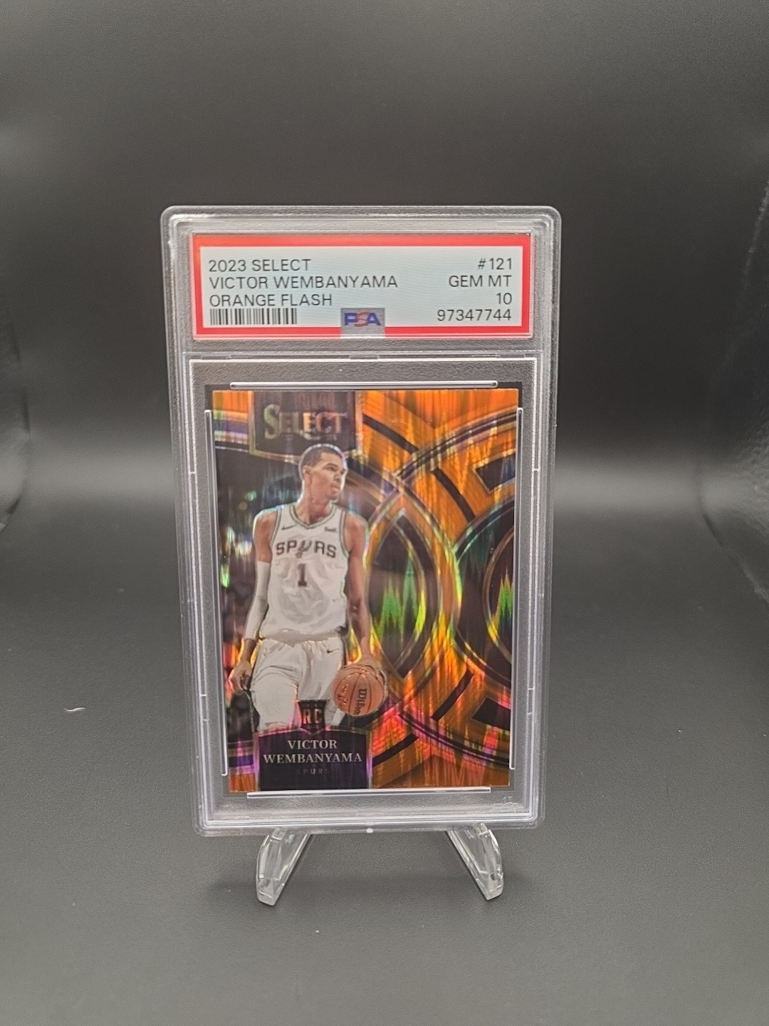 2023 Select Orange Flash Victor Wembanyama RC Prizm #121 Psa10