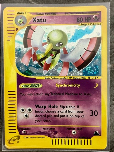 Xatu [Holo] H32/H32 Pokemon Skyridge [NM Rare with Swirl on the Wing] WOTC