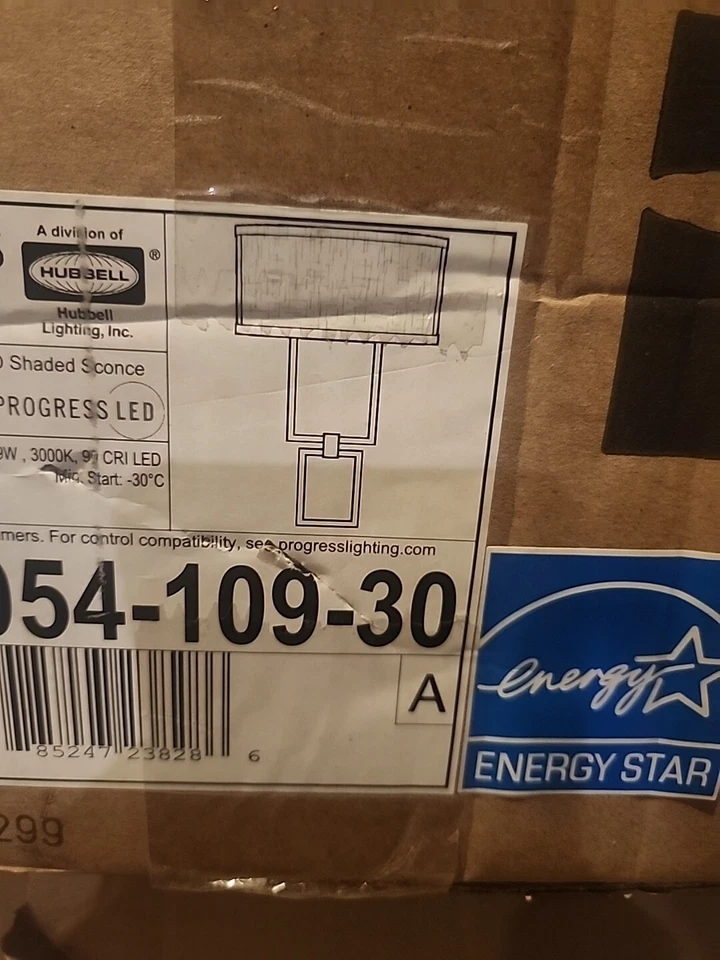 Aplique cuadrado de pared Progress P710054-109-30 LED de una luz, bronce cepillado Foto 4 de 4