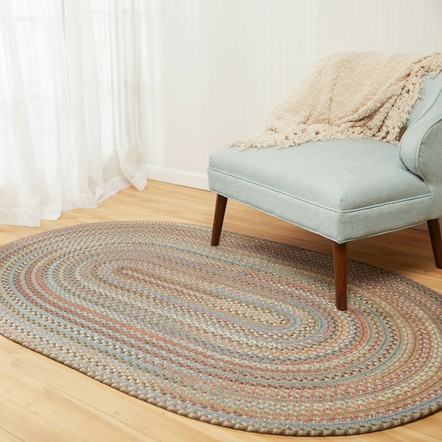 Braided Living Room Rugs Soft Wool CH67 Seaweed Multi Braided Rug eBay