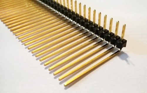 Qty 24 pcs TSW-148-13-G-S-RA 48-Pos Male Header Gold 2.54mm R/A T/H Samtec - Foto 3 di 5