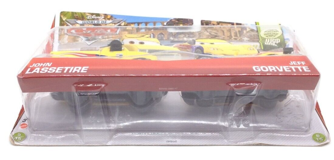 Disney Pixar Cars WGP: JOHN LASSETIRE & JEFF GORVETTE (2-PACK