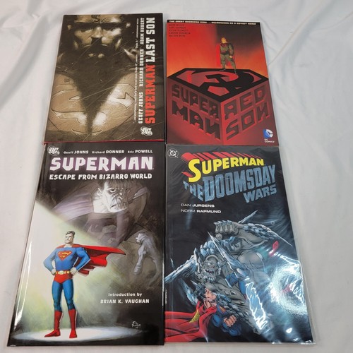 SUPERMAN Graphic Novel Lot of 4 2 Hardcover 2 Paperback DC Comics Pre Owned - Picture 1 of 19