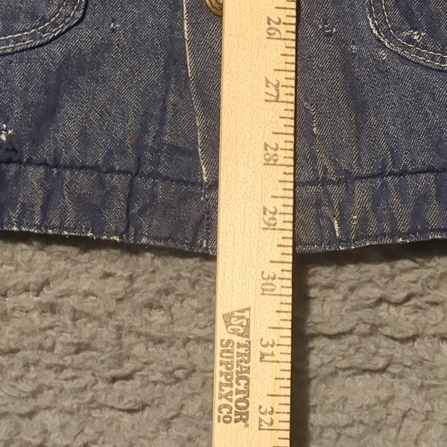 Vintage Wrangler Blue Bell Blanket Lined Corduroy Collar Denim Work Jacket