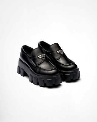 Prada Brushed Leather Monolith Loafers UK 38 | eBay Prada Brushed Leather Monolith Loafers UK 38 | eBay