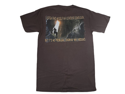 Mens Mountain Life T-shirt Mens Size S 100% Cotton Brown Climber Rock Climbing