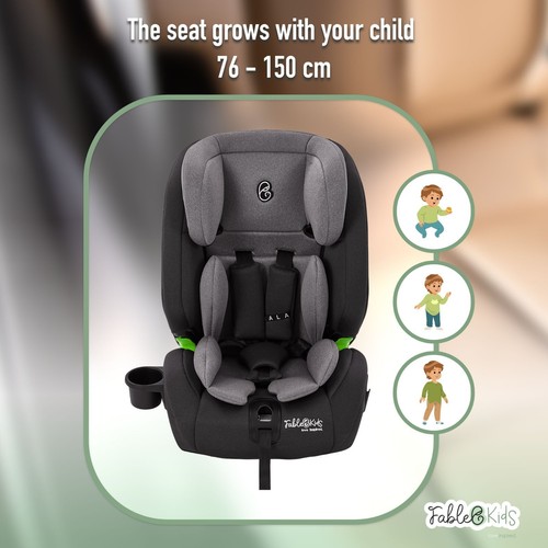 FableKids Silla de coche para niños Silla de auto i-Size con Isofix 76-150cm ECE - Imagen 6 de 12