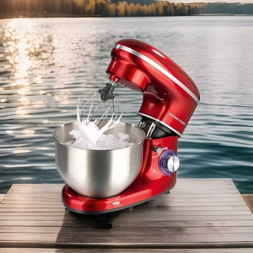 GOURMETmaxx Küchenmaschine Knetmaschine Rührmaschine Teigkneter 1500W Rot NEU