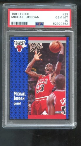 1991-92 Fleer #29 Michael Jordan PSA 10 Graded Basketball Card NBA Chicago Bulls