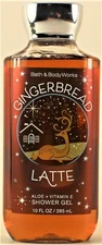 Bath & Body Works GINGERBREAD LATTE Hair Face Body Wash Shower Gel Shampoo 10oz