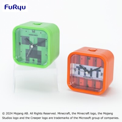 マインクラフト　アラームクロック MINECRAFT Alarm Clock with Explosion Sound Creeper A Green