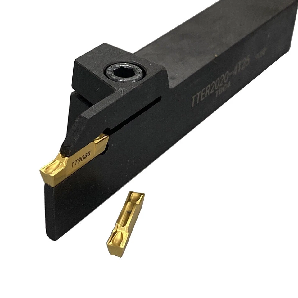 TTER2020-4T25 3mm Width 20mm External Grooving Tool Holder + 10Pcs TDXU 4E-0.4 - Image 3 of 4