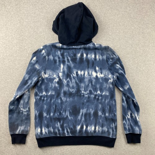 Abercrombie & Fitch Hoodie Boys 13 / 14 Kids Blue Tie Dye Pullover Fleece Pocket - Picture 5 of 11