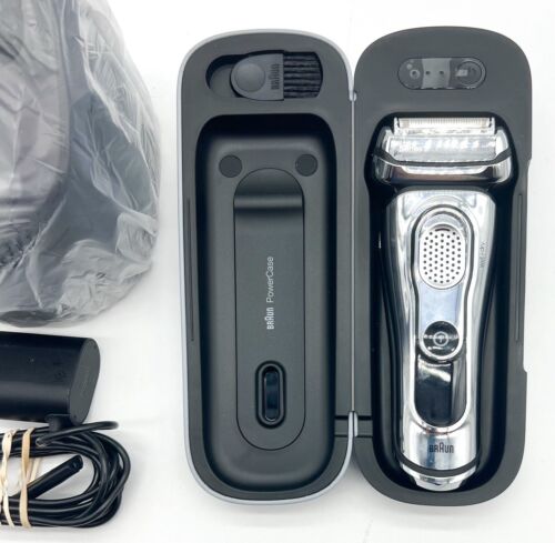 Braun Series 9 Men’s Shaver W/ Cleaning Station & Charging Travel Case - Silver - Picture 2 of 6