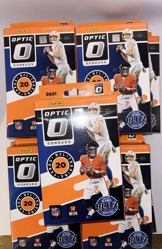 💥9X 2021 Panini Optic Football Hanger Box *New & Sealed* DOWNTOWN HUNTING 💥