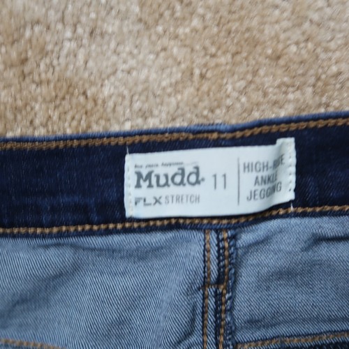 Mudd Skinny Ankle Jegging Jeans Blue Denim Women's Size 11 Dark Stretch Denim - Picture 4 of 11
