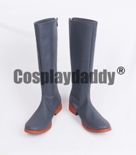 Pocket Monsters Team Rainbow Rocket Grunt Cosplay Gray Shoes Tall Boots S008