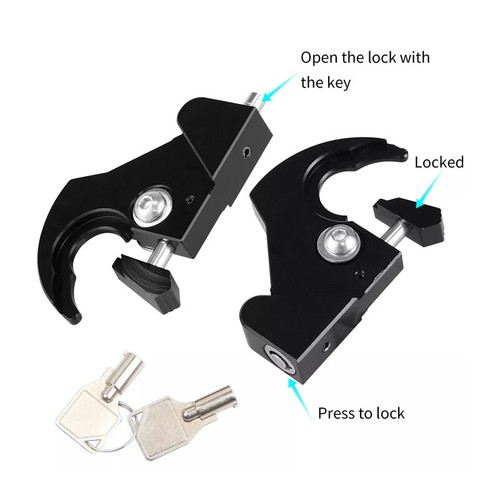 Locking Detachable Latch Kit For Fit Harley Touring 84-23 Sissy Bar Luggage Rack - Picture 5 of 10