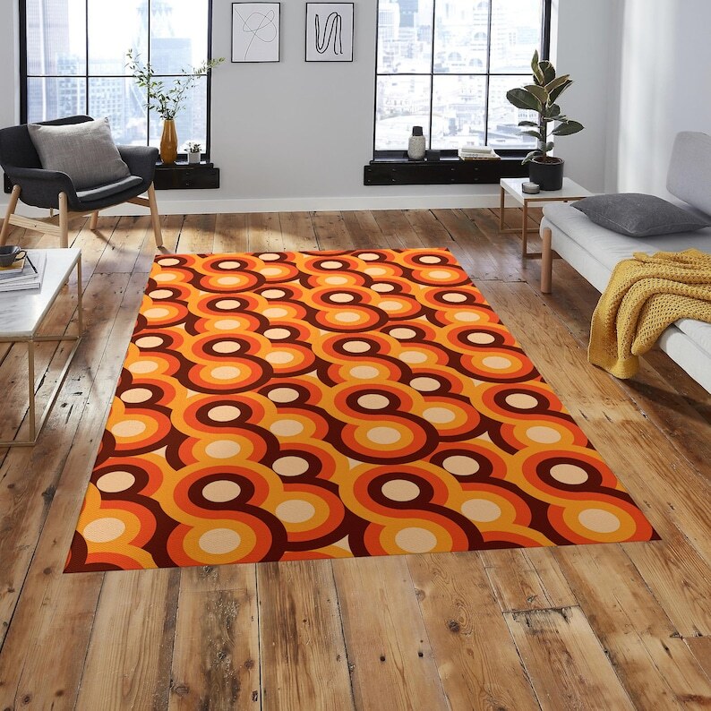 87.5×179 “Orange Flamingo” ViNTAGE RUG Amazon.com: Area Rug Living Room 6x9 ft Nordic Animal
