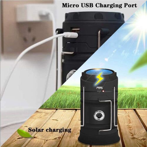 Solar Camping Lantern Large Capacity DC Rechargeable Charging LED Camping Lig... - Picture 3 of 6