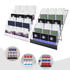 White/Black 6 Tier Tabletop Book Rack,Magazine Rack Table Top Book Display Stand