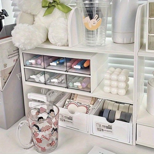 Double-Layer Desktop Organizer: Sturdy Rack for Books, Stationery & Cosmetics - Picture 19 of 24