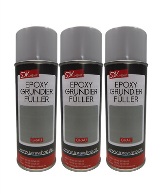 3x Epoxy Grundierfüller grau 400ml Grundierung Rostschutz SCHNELLTROCKNEND