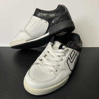 2011 etnies Charter Leather Skate Shoes Boys Size 6 Black/white | eBay