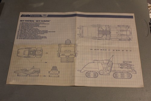1990 Sky Patrol Havoc 100% Complete Vehicle GI Joe VTG w/ Blueprints NICE CHROME - Picture 9 of 10