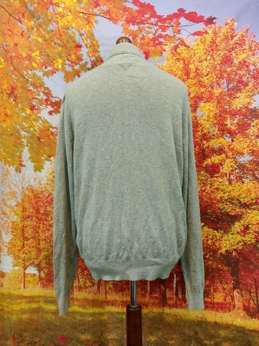 Tommy Hilfiger Golf Jumper XL grey half zip 100% cotton UK men's size XL - 第 2/9 張圖片