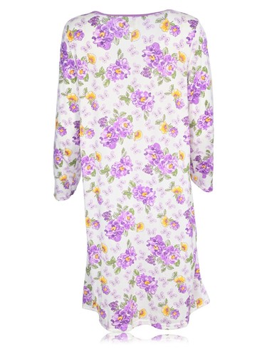 JEFFRICO Nightgowns For Women Long Sleeve Front Pocket Soft Nightshirts 6007 - 第 20/32 張圖片