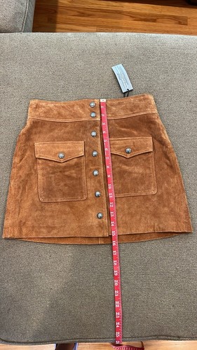 NWT Blank NYC French Toast Suede Flap Pocket Miniskirt 26 Waist - Picture 9 of 9