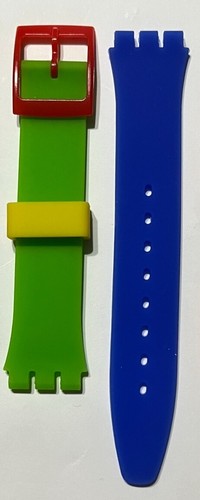 AWESOME NEW REPLACEMENT CUSTOM SILICONE 17MM BANDS FOR VINTAGE SWATCH WATCHES - Picture 7 of 30