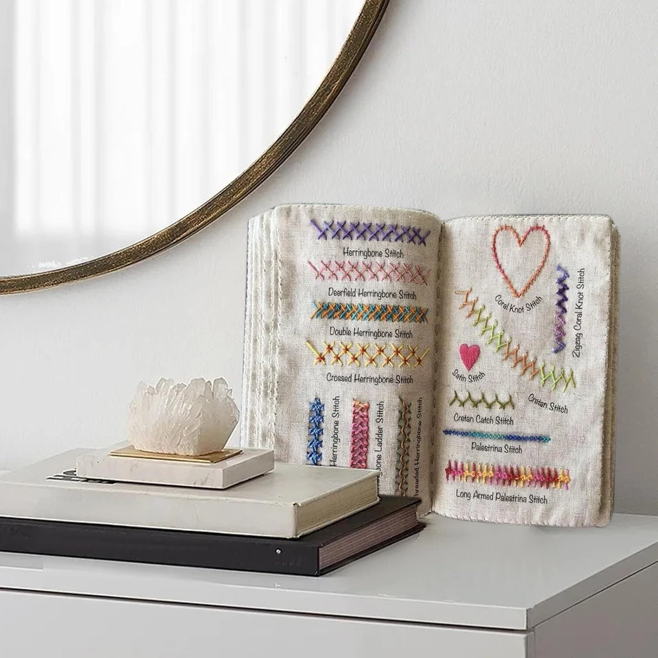 Embroidery Sewing Book Beginners Instructions Stitches Book for DIY Sewing Kit - image 3 of 4