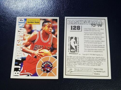 1995 - 1996 NBA Panini Italian Basketball Stickers 1-250 BLACK BACK YOU PICK - Picture 128 of 250