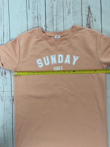 Beautiful RIVER ISLAND Size 11-12 Years Girls Orange T-Shirt Dress VGC! - Picture 6 of 7