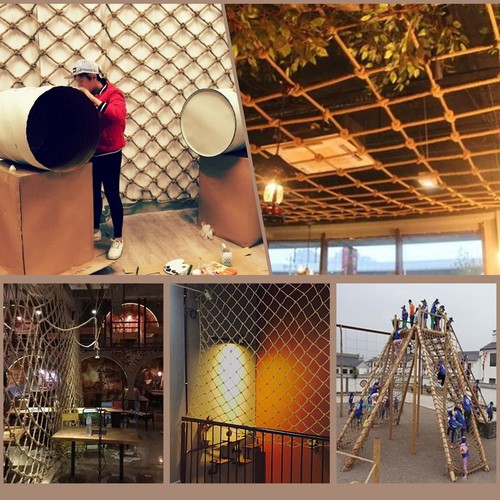 Safety Hemp Rope Net Kids Climbing Safety Net Tree House Climbing Children Sa... - Picture 6 of 7