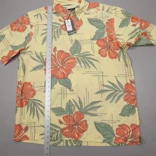 Quicksilver Waterman Double Cream Flower Power gewebtes Herrenhemd klassische Passform - Bild 15 von 15