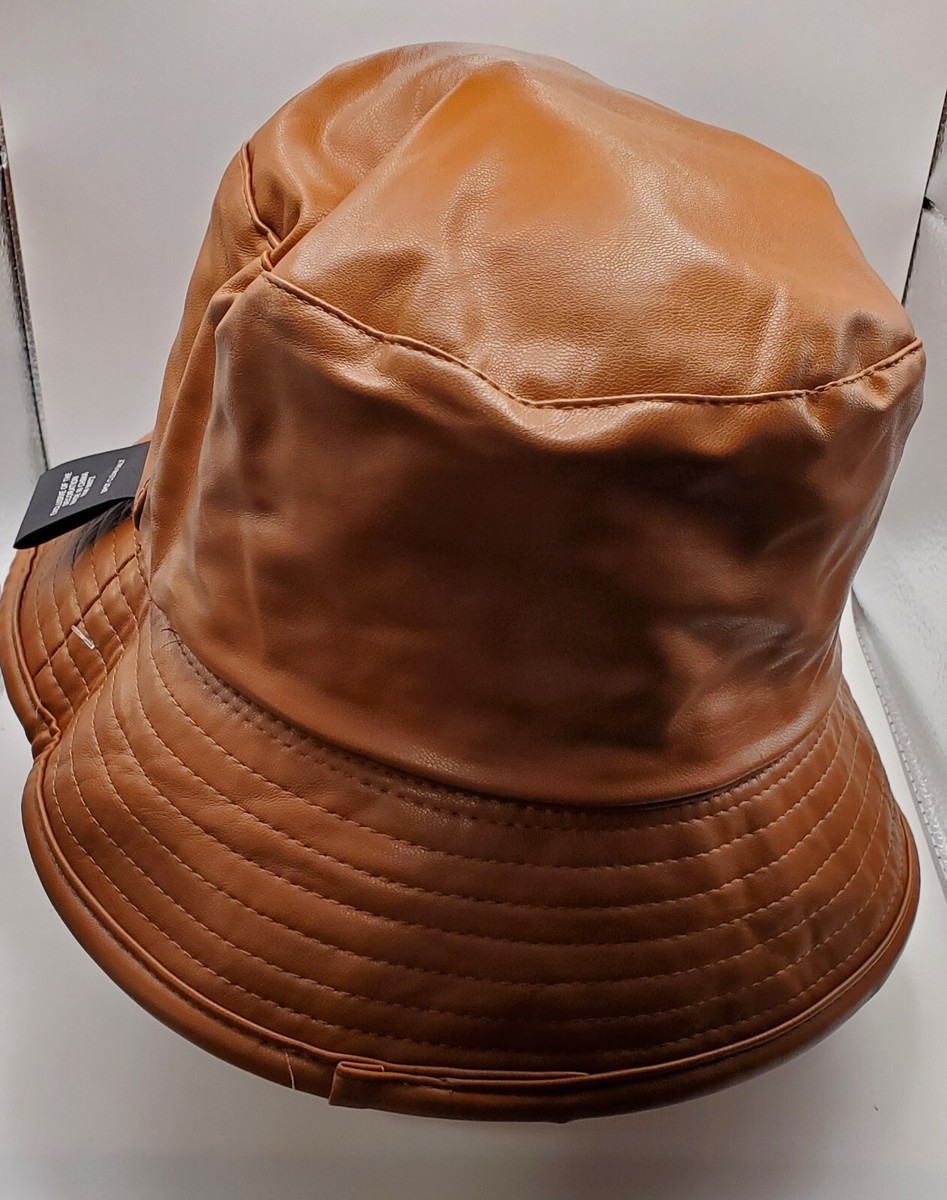 New - Steve Madden Women\'s Reversible Plaid Bucket Hat in Camel Steve Madden Women main image 2