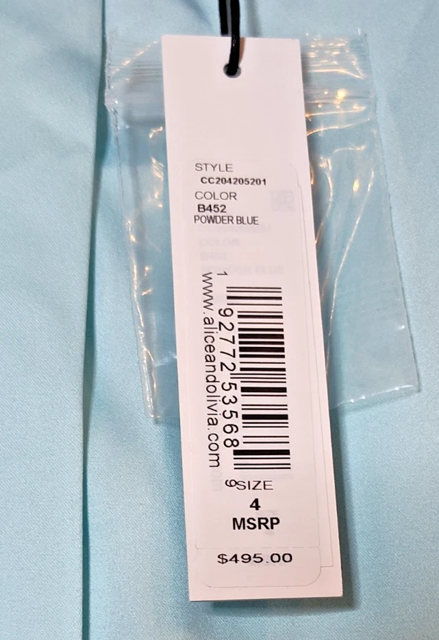 Alice + Olivia Revolve Yuriko Powder Blue Women's Blazer Size 4 $495 - Image 4 of 4